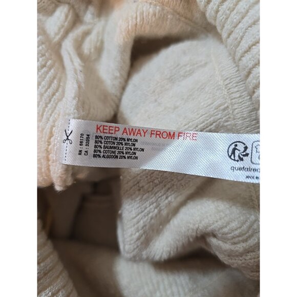 Free People Beach Women Pants Ribbed Knit Foldover Waist Flare Leg Size L - Picture 4 of 16